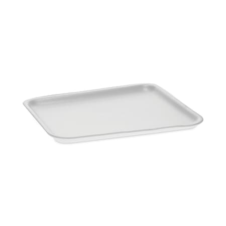 Pactiv Evergreen Supermarket Tray, #8S, 10 x 8 x 0.65, White, PK500 0TF108S00000